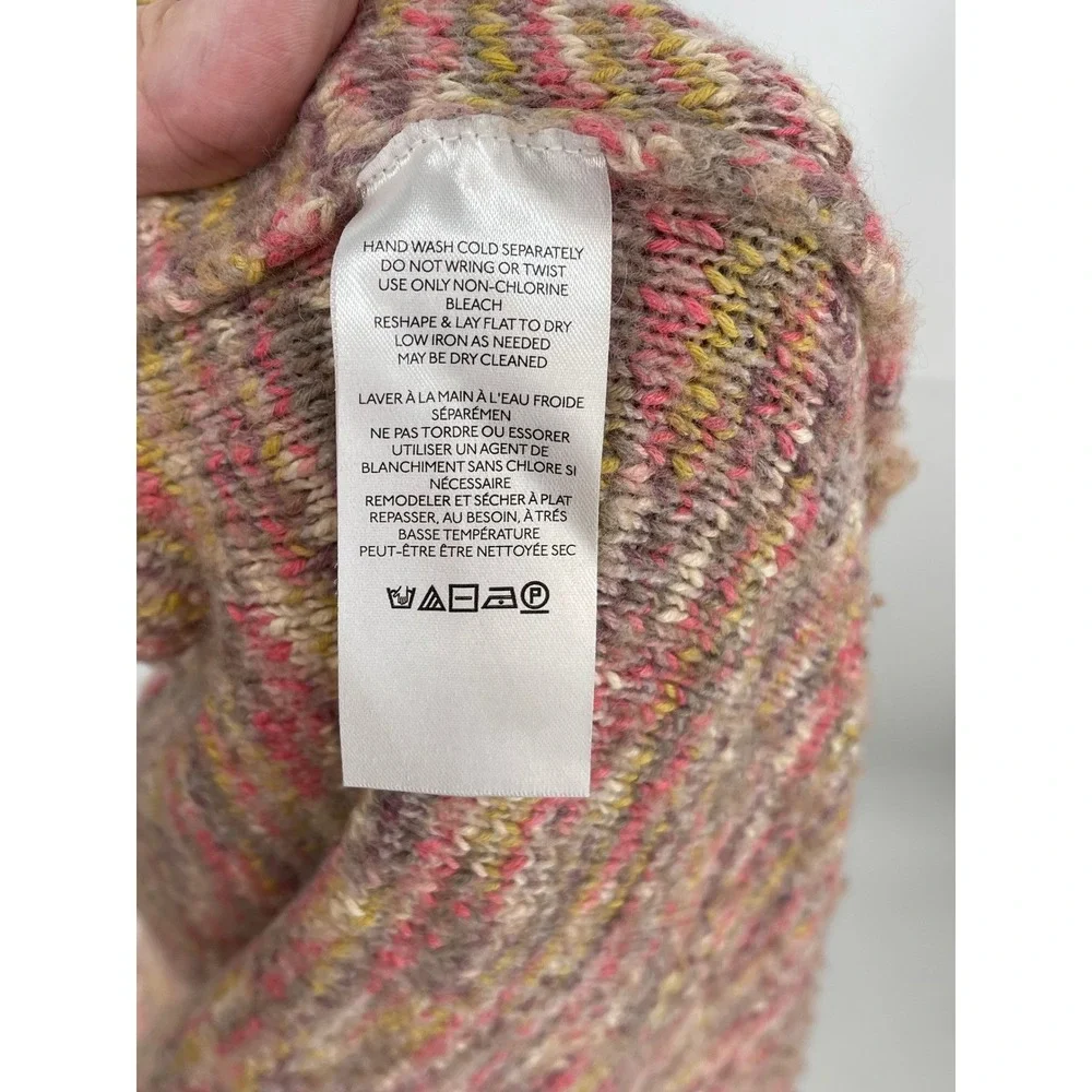 Pilcro Anthropologie Deep‎ V-Neck Oversided Spacedye Slouchy Sweater Size M